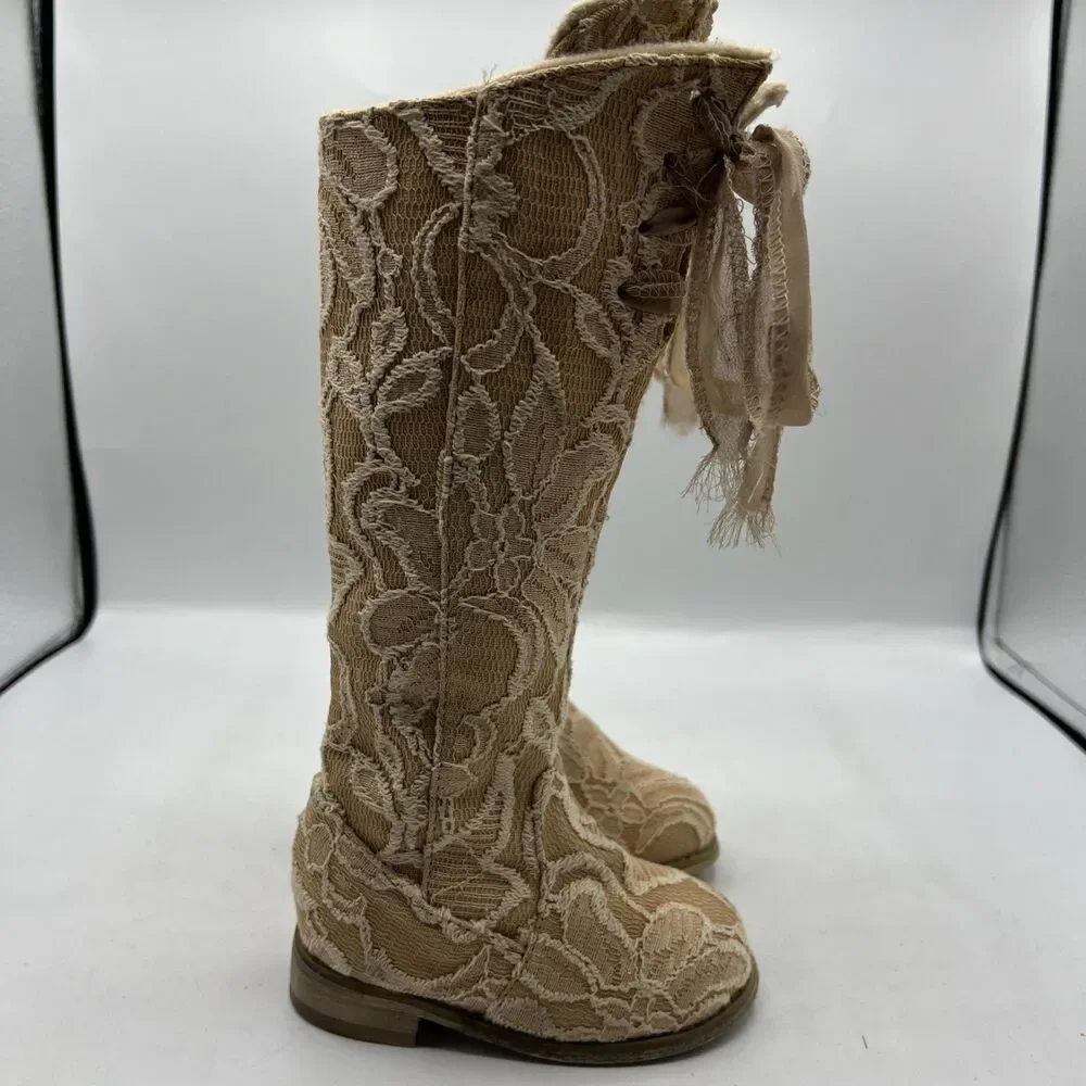 Joyfolie Girl's Lacey Boot in Rose Size 4 Wedding Pageant Vacation Dance